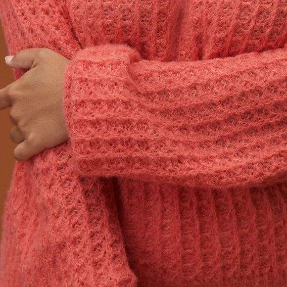 ✨ Anthropologie Ruffled Boat Neck Sweater Sz S - Picture 4 of 5